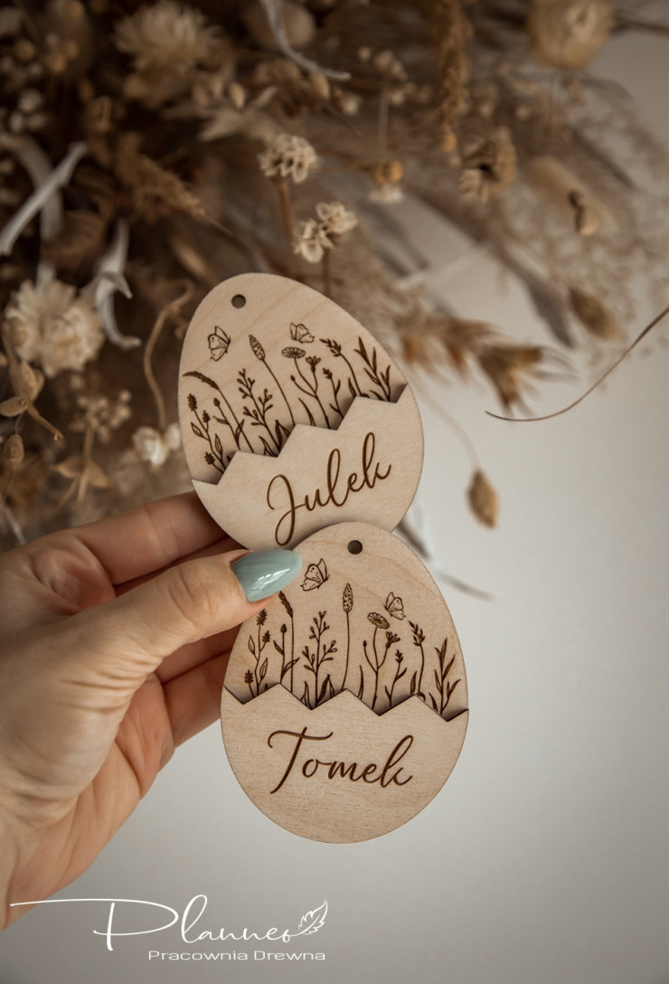 Jajka z motywem łąki