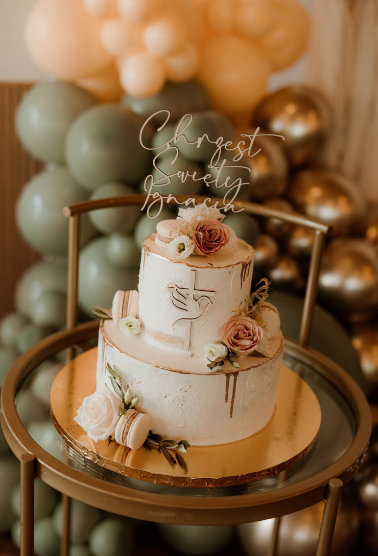 Topper Chrzest Święty z imieniem