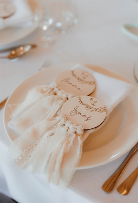 Winietka na Chrzest łapacz szyfonowe wstążki