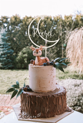 Topper Roczek w księżycu