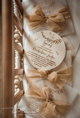 Zaproszenie gołąbki grawerowane