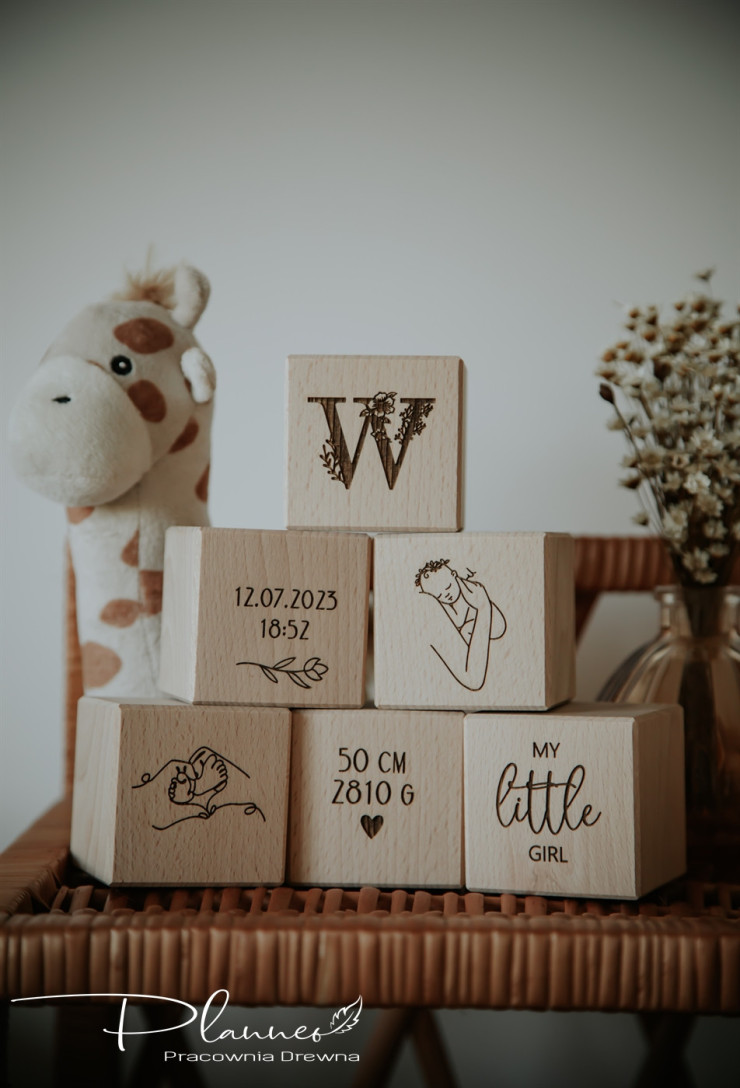 Kostki metryczka mama i dziecko