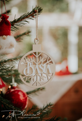 Bombka śnieżynka z imieniem