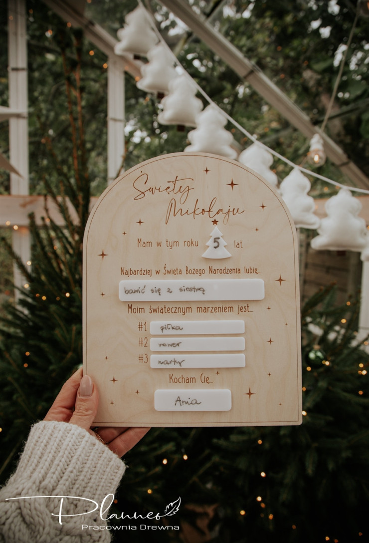 Tabliczka do Świętego Mikołaja
