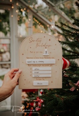 Tabliczka do Świętego Mikołaja grawer