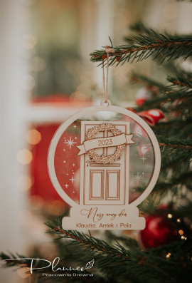 Bombka drzwi Bożonarodzeniowe grawer