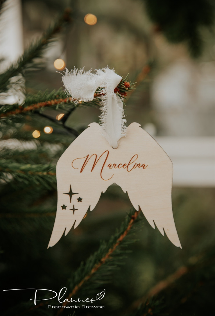 Bombka skrzydełka z imieniem