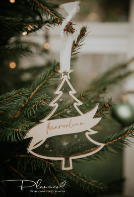 Bombka choinka ze wstęgą