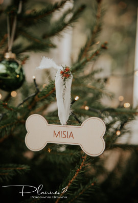 Bombka kość z imieniem pupila