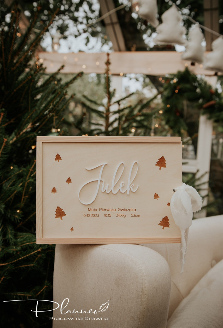 Szkatułka na zdjęcia choinki