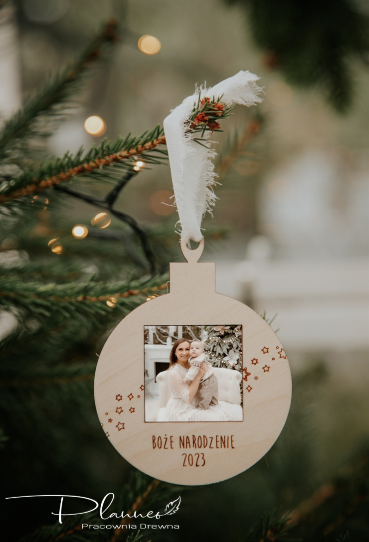 Bombka z miejscem na zdjęcie