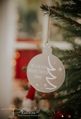 Bombka plexi z grawerem świątecznym