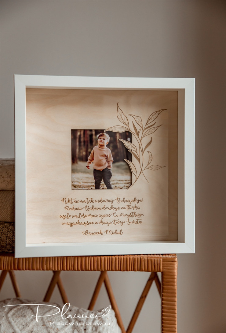 Ramka do zdjęcia liść dla Dziadków