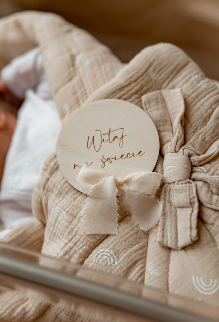 Tabliczka ze wstążką szyfonową