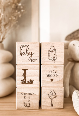 Kostki metryczka bocian