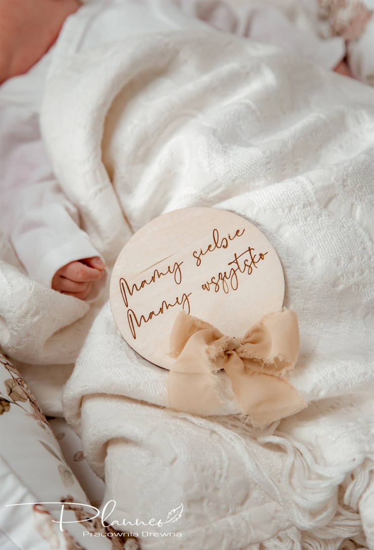 Tabliczka ze wstążką szyfonową