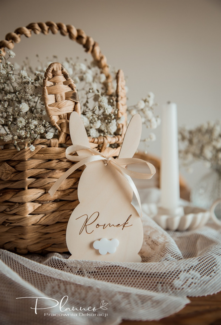 Zawieszka na koszyk Zając z ogonkiem