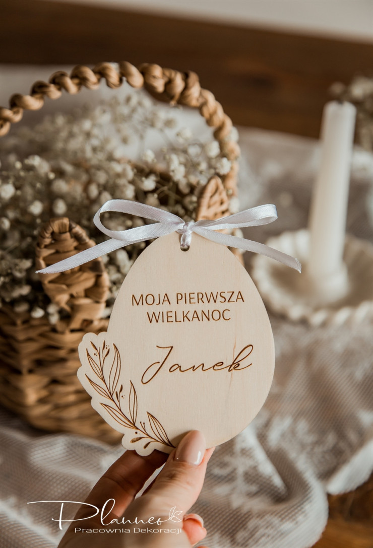 Moja Pierwsza Wielkanoc jajko z gałązką