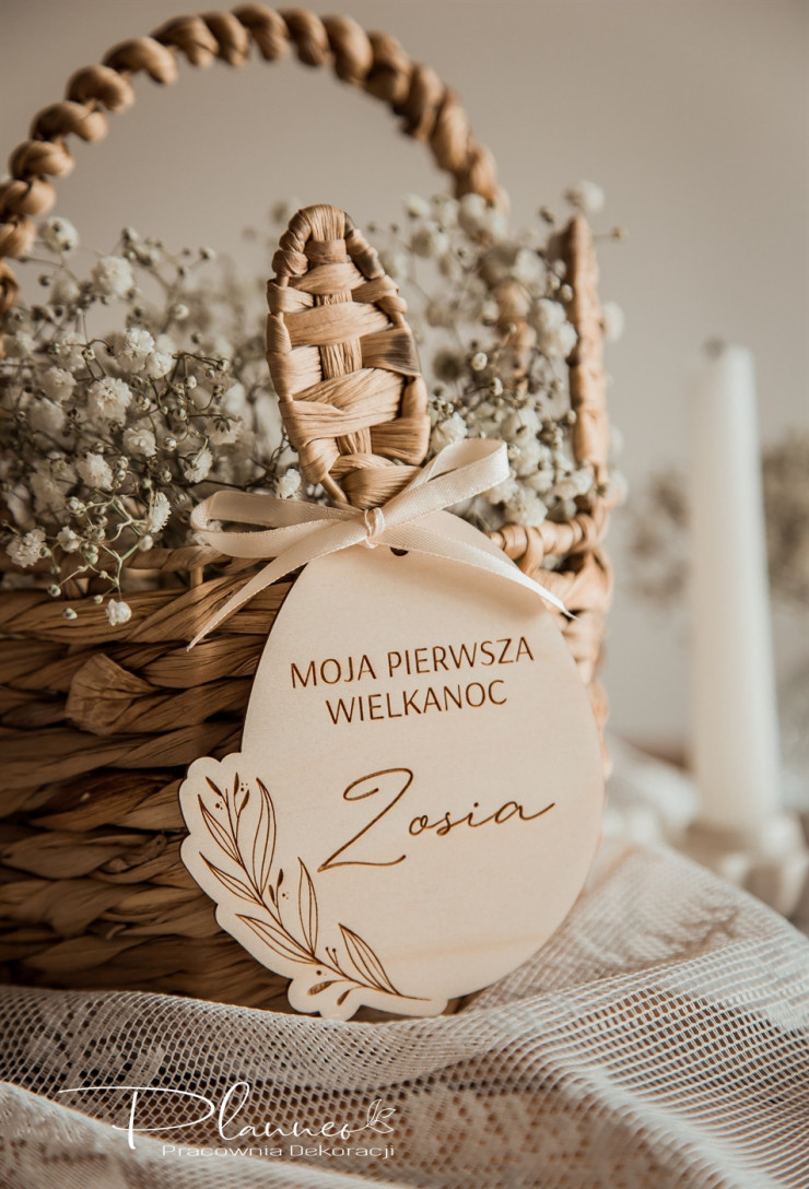 Moja Pierwsza Wielkanoc jajko z gałązką