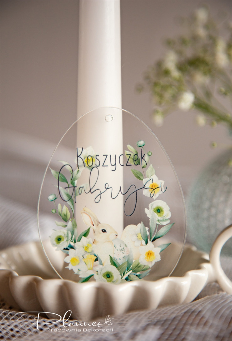 Zawieszka na koszyk jajko wieniec