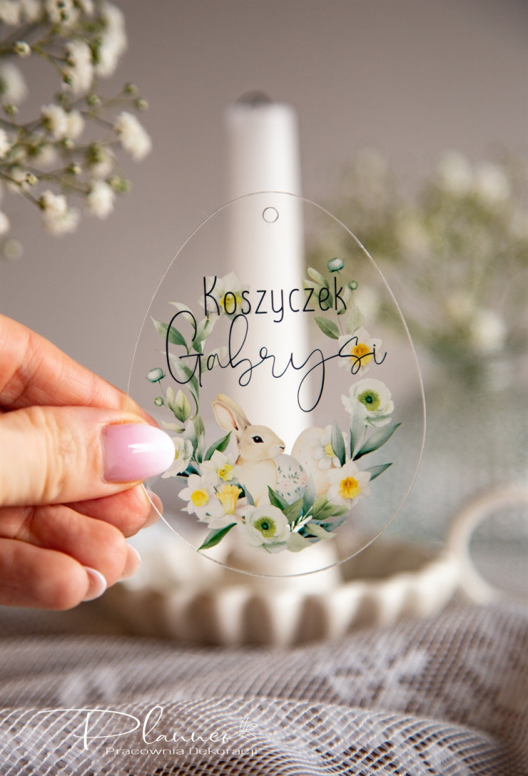 Zawieszka na koszyk jajko wieniec