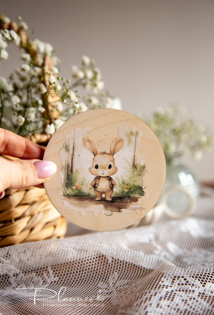 Podkładki pod kubek zajączki akwarele