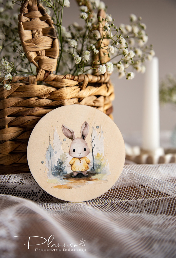 Podkładki pod kubek zajączki akwarele