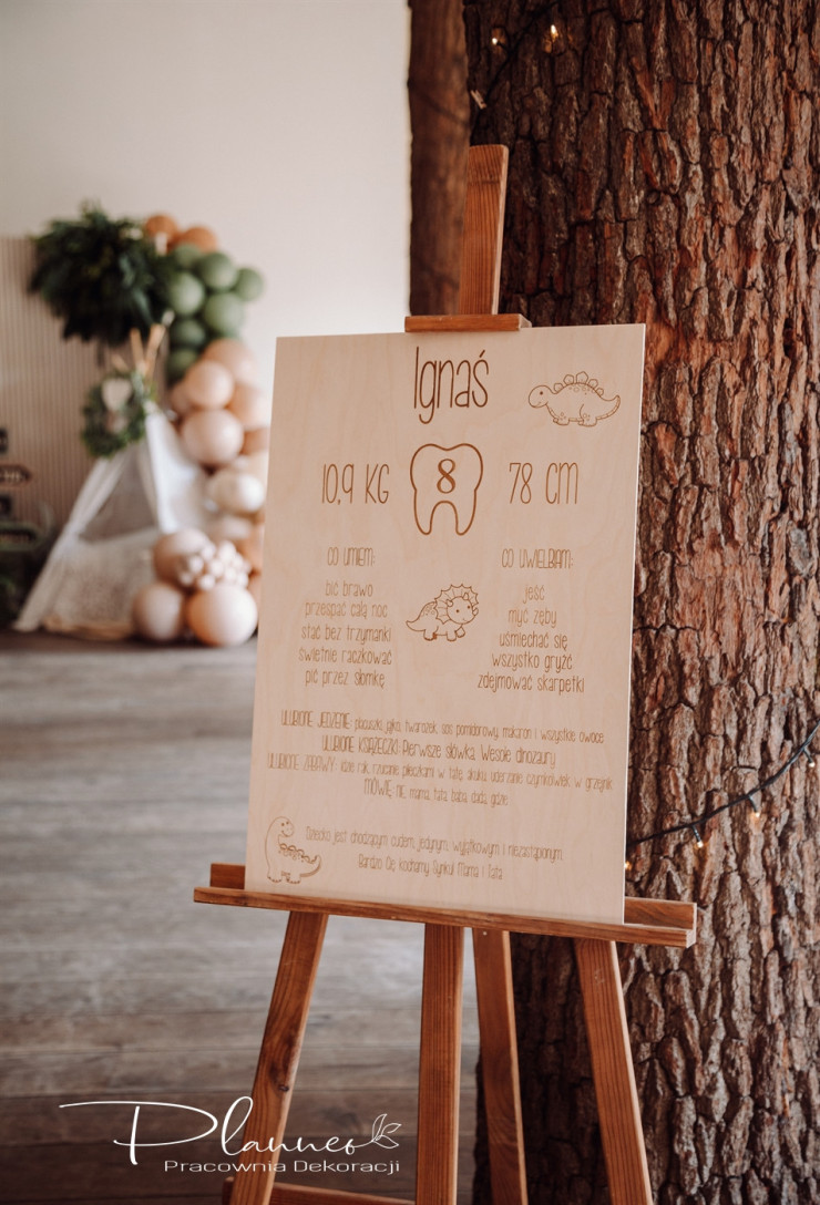 Tablica umiejętności Dinozaury