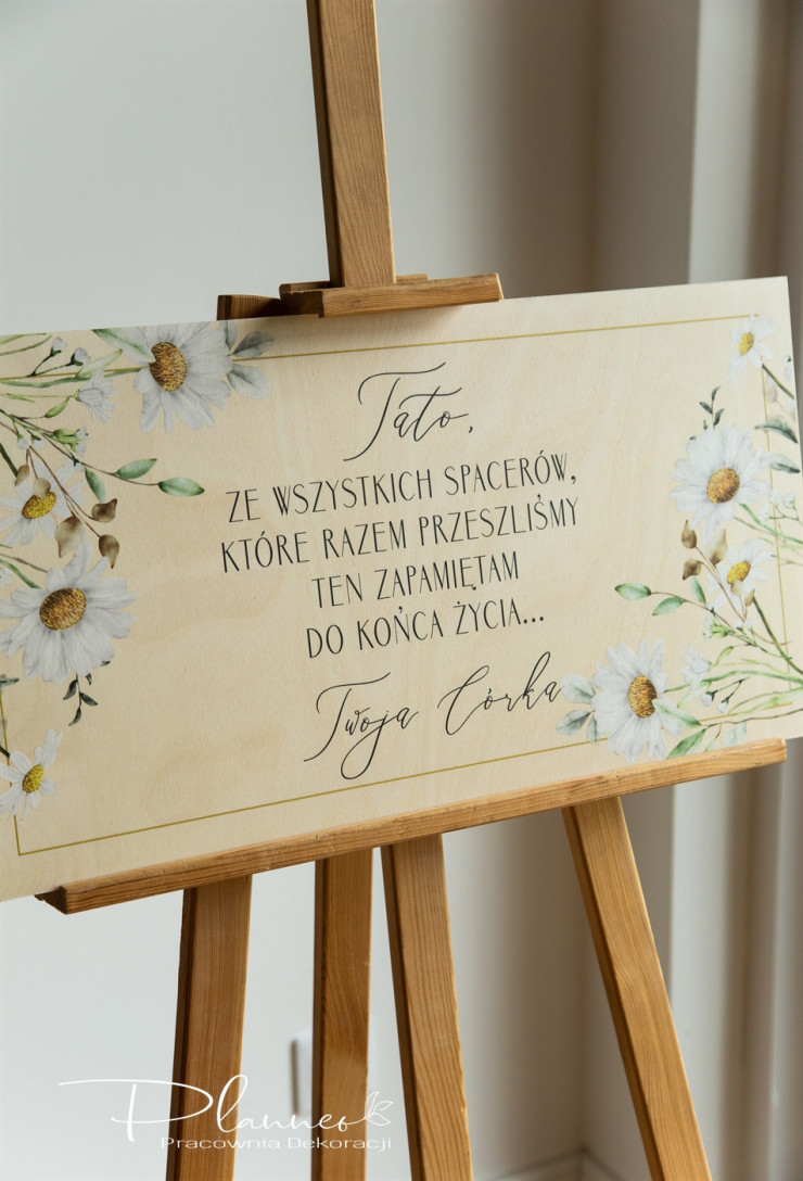 Tablica Tato ze wszystkich spacerów wzór Stokrotki