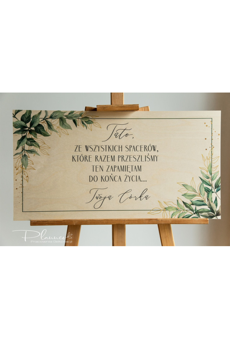 Tablica Tato ze wszystkich spacerów wzór Złote Liście
