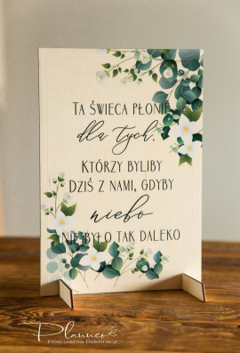 Ta świeca płonie wzór Eukaliptus