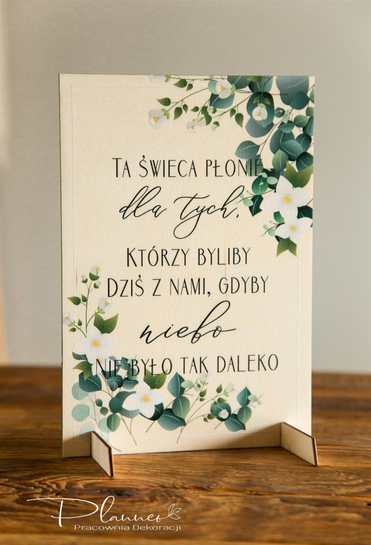 Ta świeca płonie wzór Eukaliptus