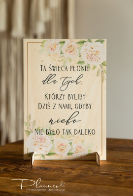 Ta świeca płonie wzór Róże