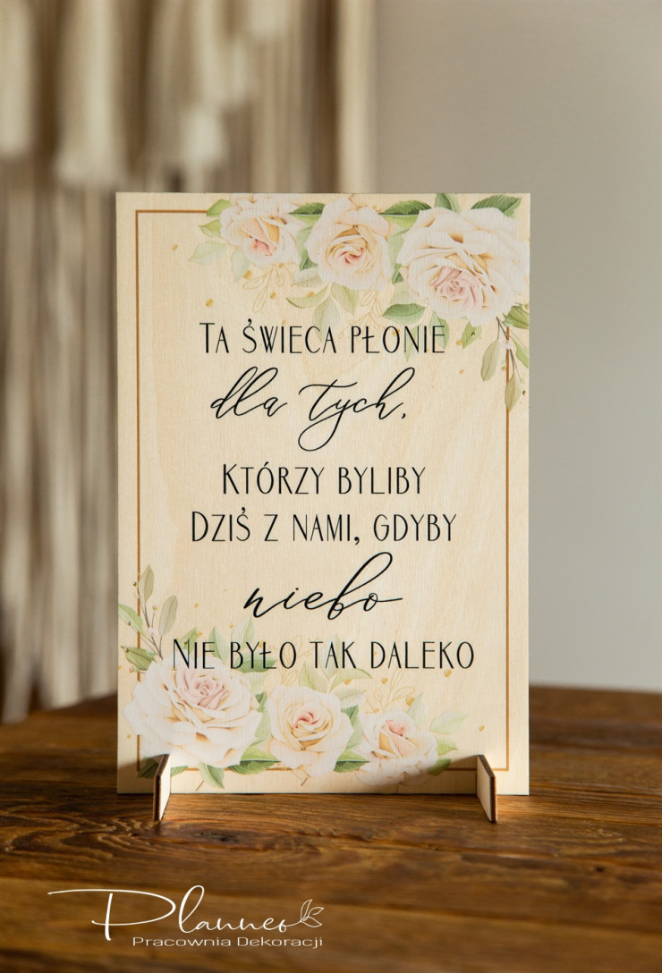 Ta świeca płonie wzór Róże