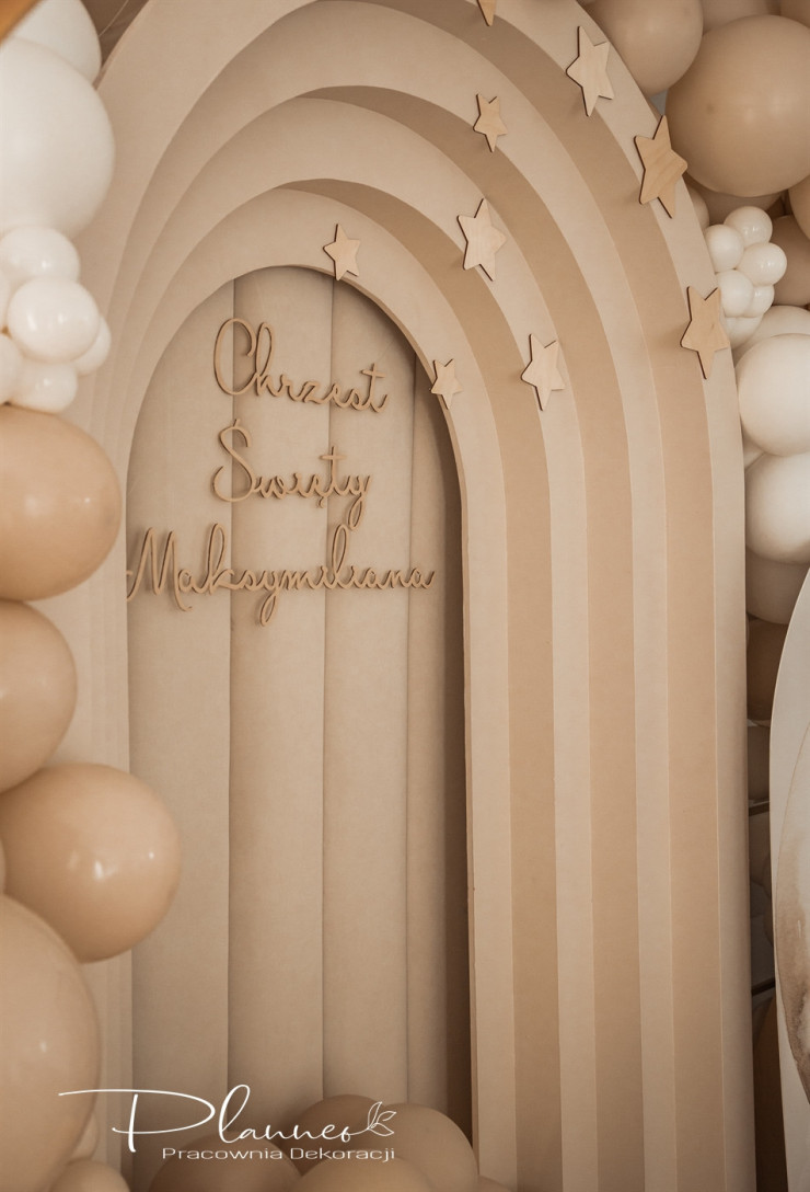 Napis Chrzest Święty z imieniem na ściankę