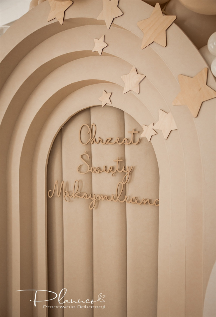 Napis Chrzest Święty z imieniem na ściankę