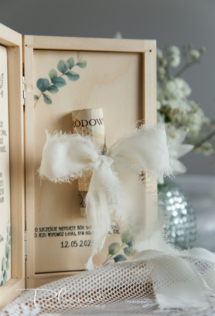 Pamiątka Pierwszej Komunii Świętej eukaliptus