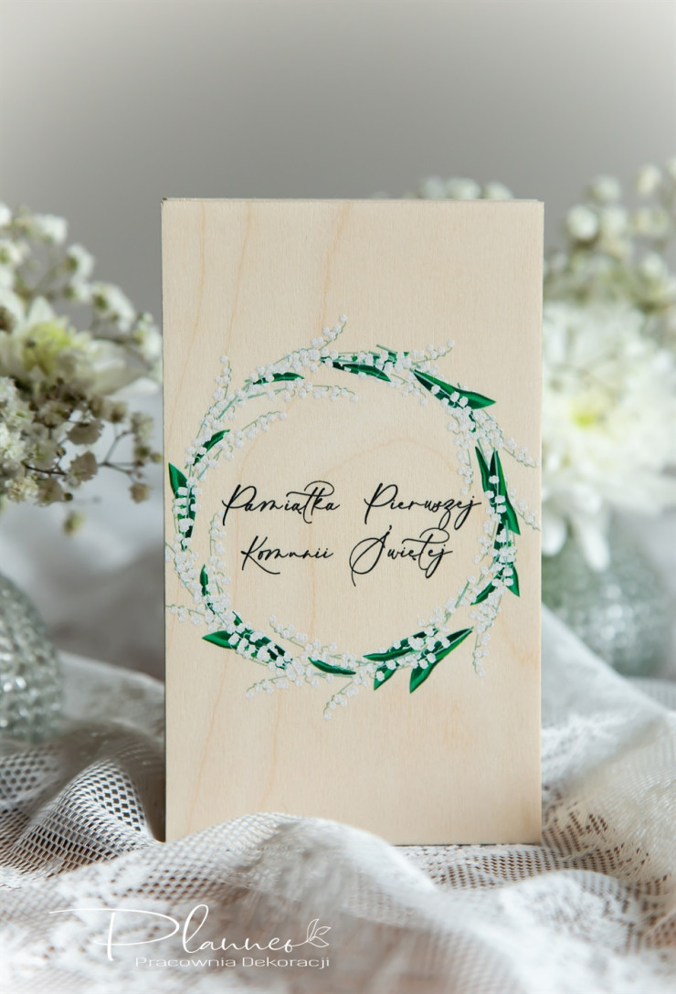 Pamiątka Pierwszej Komunii Świętej konwalie