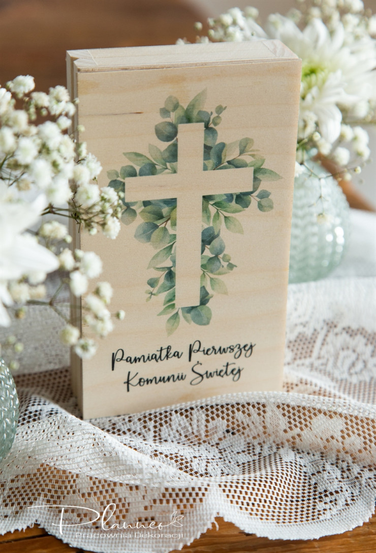 Pamiątka Pierwszej Komunii Świętej eukaliptus