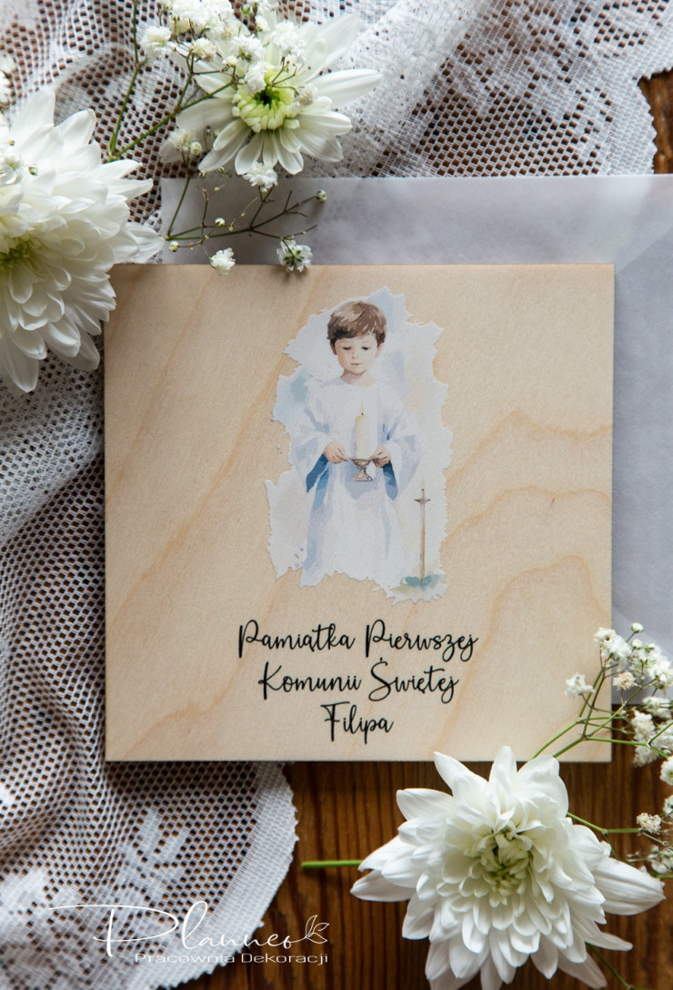 Telegram Pierwsza Komunia Święta chłopiec