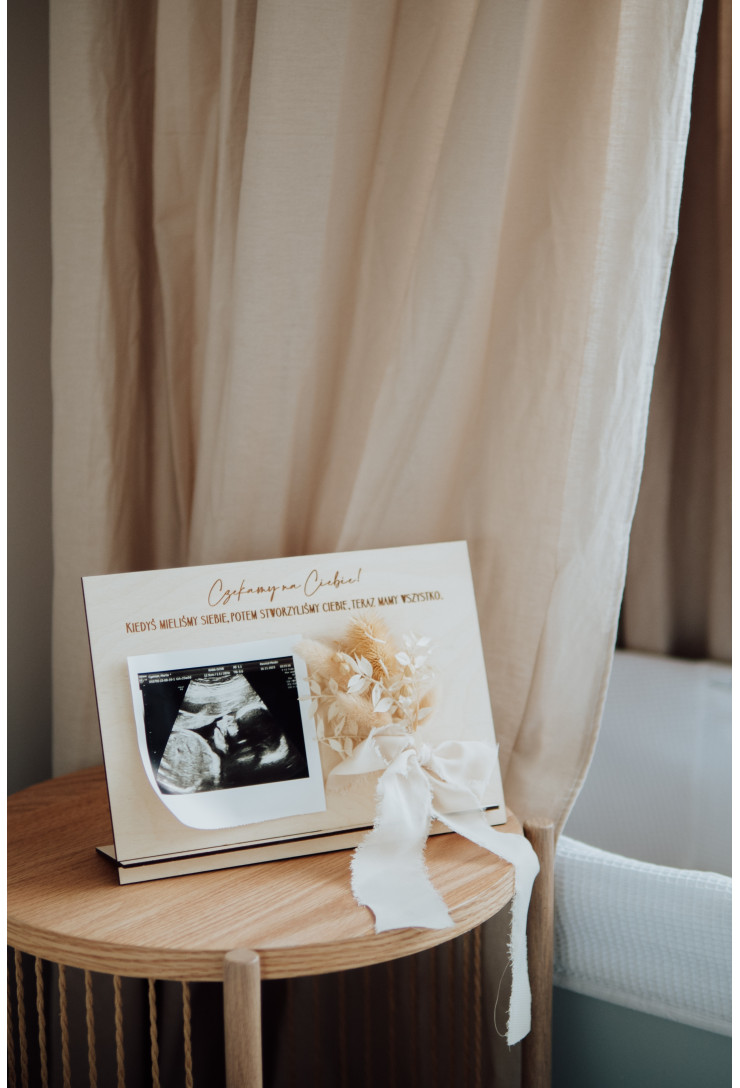 Ramka do zdjęcia USG bukiet cytat