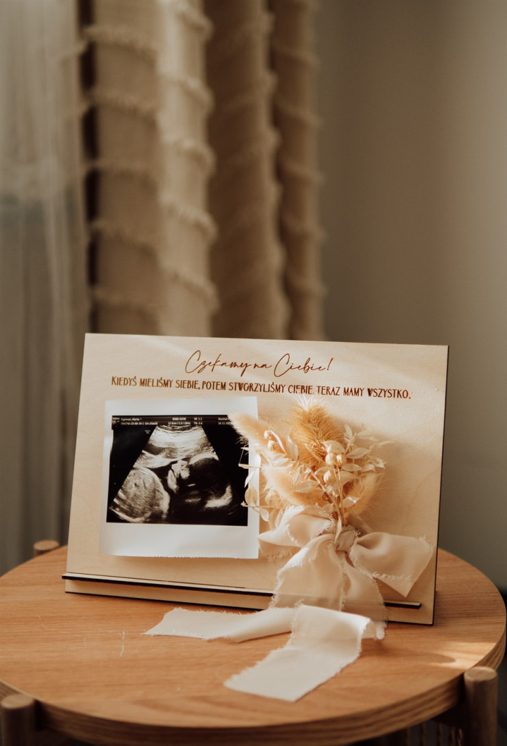 Ramka do zdjęcia USG bukiet cytat