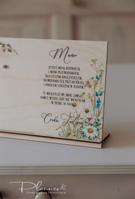 Ramka stojąca polne kwiaty