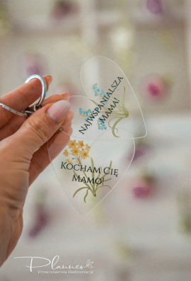 Breloczki serca kwiaty