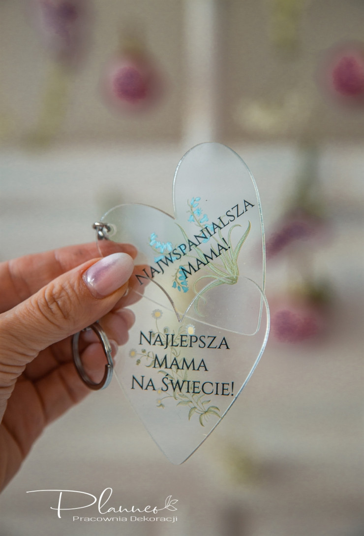 Breloczki serca kwiaty