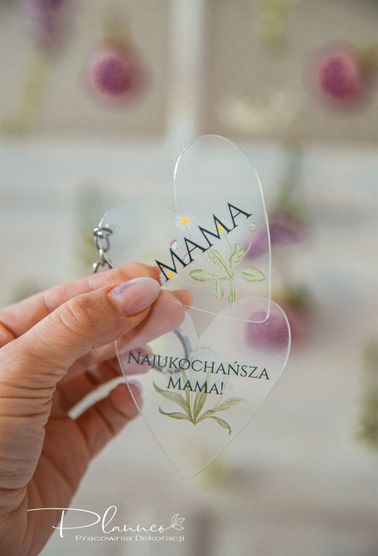 Breloczki serca kwiaty