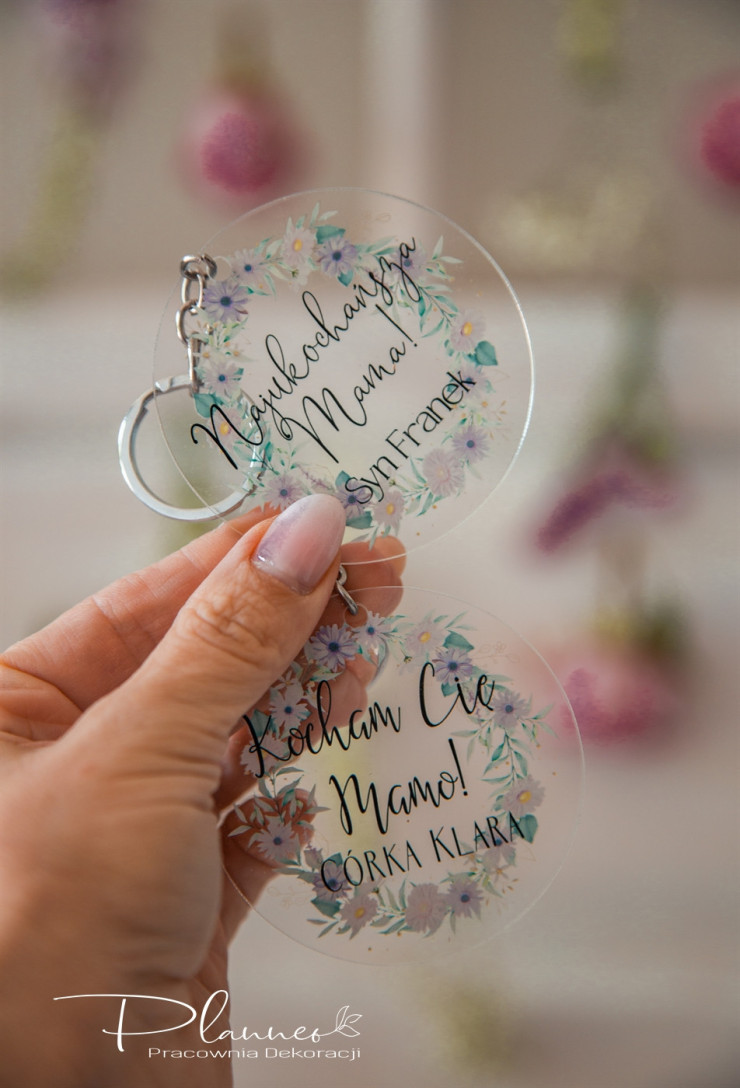 Breloczki wianki kwiatowe
