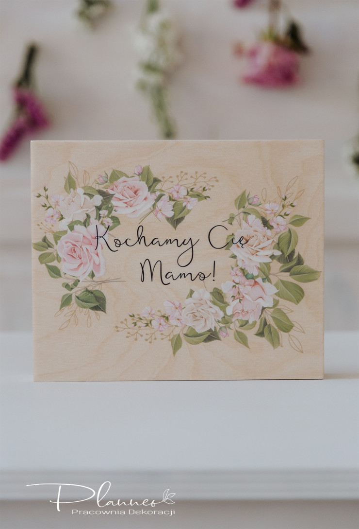 Pudełko na czekoladki Merci róże