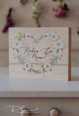 Pudełko na czekoladki Merci stokrotki