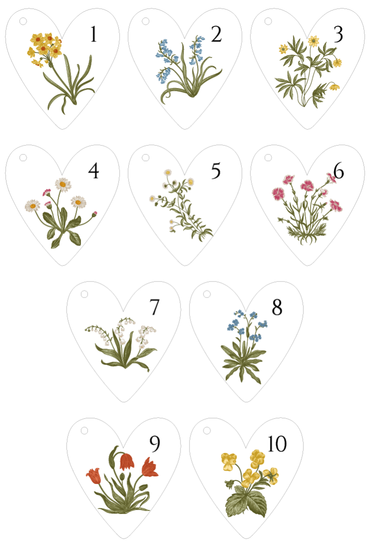 Breloczki serca kwiaty